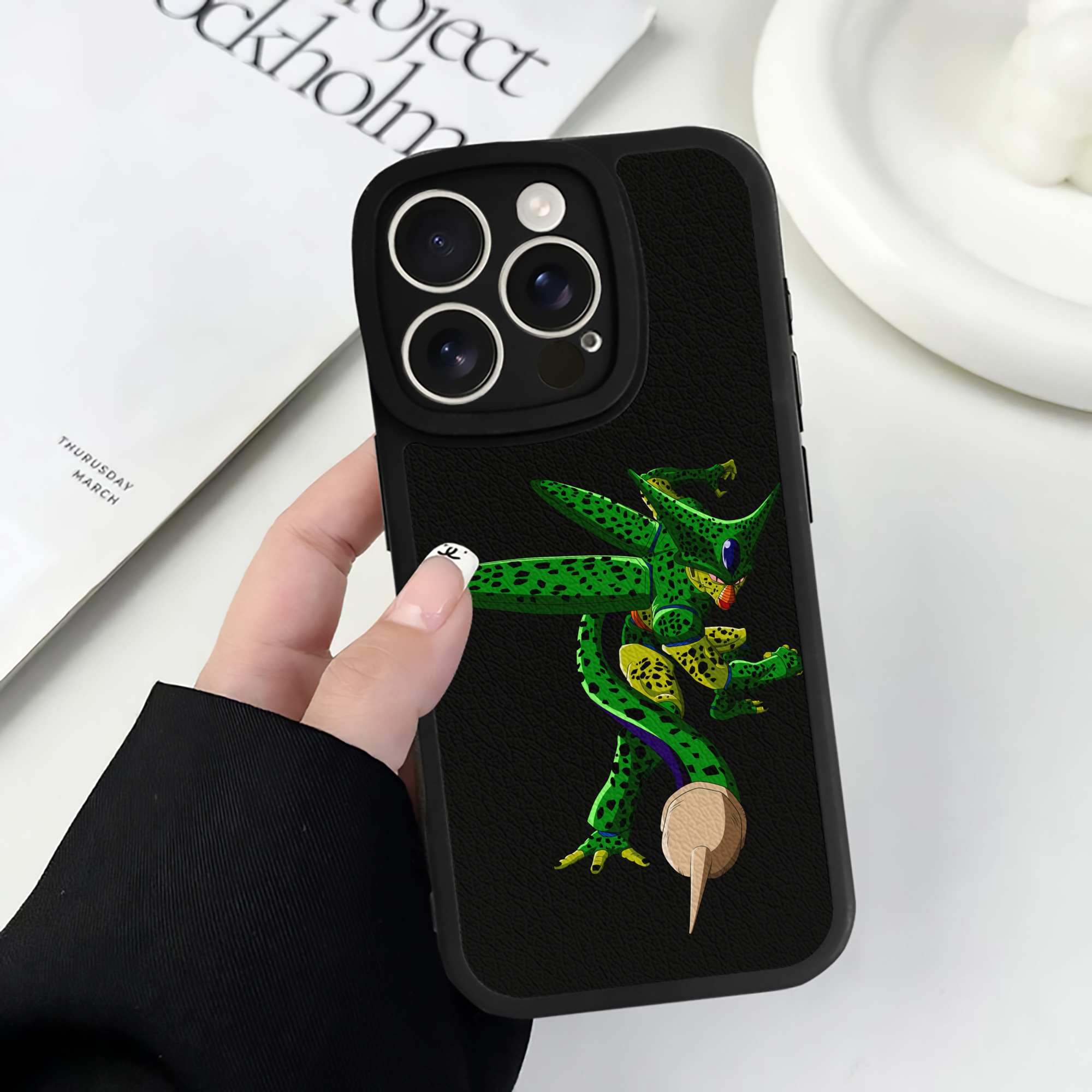 （画像用） ドラゴンボール セル DRAGON BALL Cell 【iPhone 16シリーズ対応】シリコンスマホケース（レザー調） 材質：シリコン